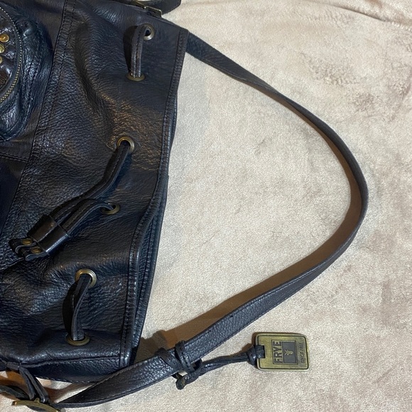 Frye Brooke Drawstring Black Leather Studded Women\'s Bag main image 7
